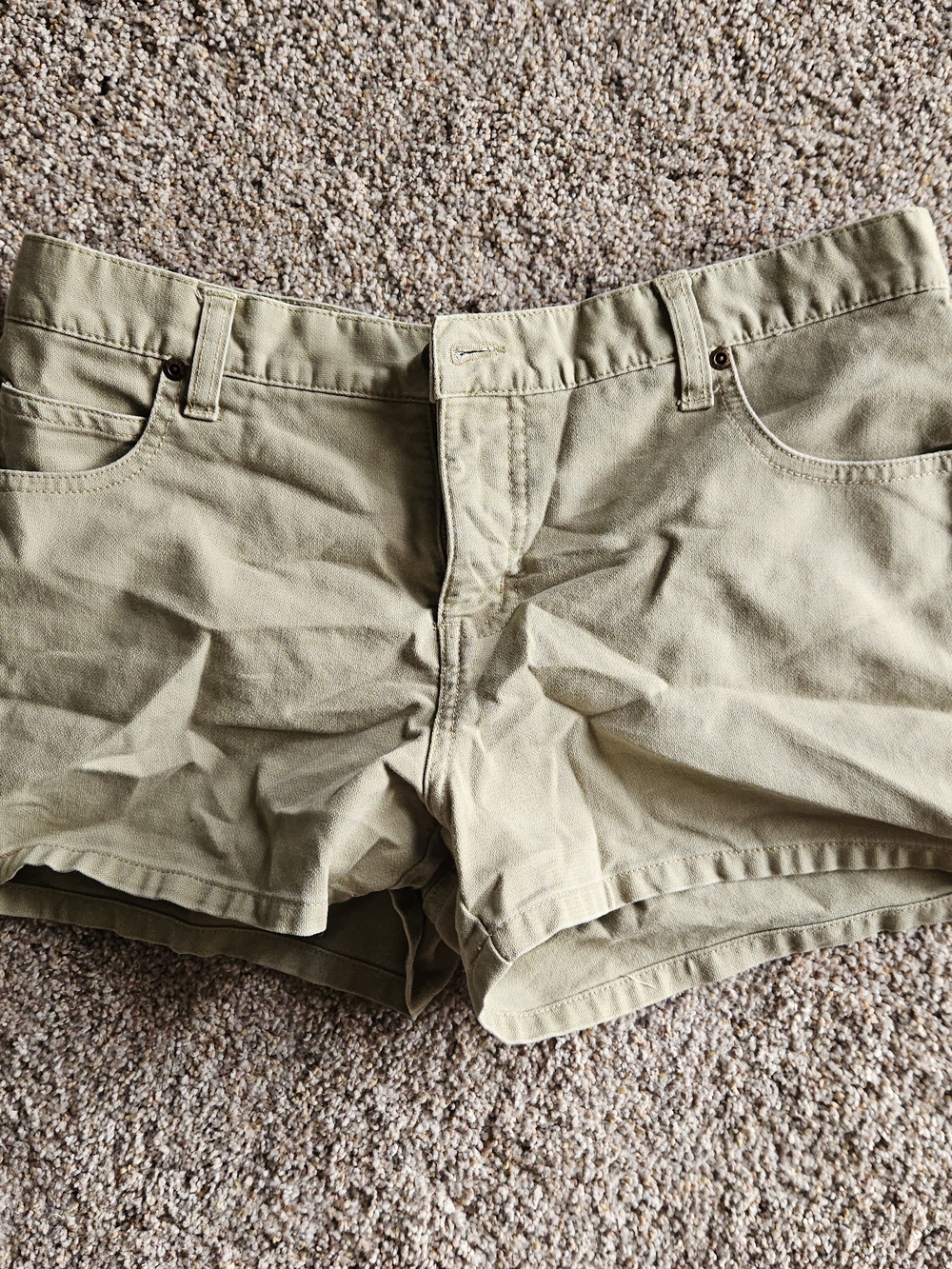 Xhilaration Women’s Olive/Tan Denim Jean Shorts